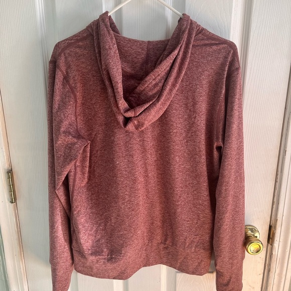 Quince Flowknit Super Soft Full Zip Hoodie in Heathered Rose Size Medium - Picture 6 of 7